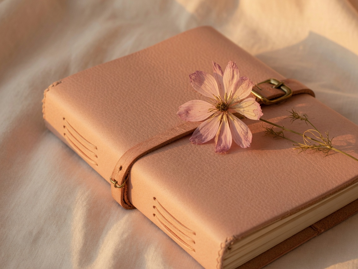 Private journal notebook in soft light